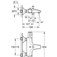 Смеситель Grohe Grohtherm 800 [34576000] - Превью изображения №2 — Интернет-магазин Time-Shop