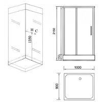 Душевая кабина Grossman GR166 90x100 - Превью изображения №3 — Интернет-магазин Time-Shop