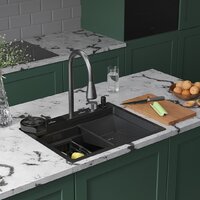 Кухонная мойка Roxen Stage Plus 560250-60-BS многофункциональная 8 в 1 (60*48/текстурный графит) - Превью изображения №2 — Интернет-магазин Time-Shop