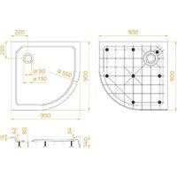 Душевой поддон RGW SMC/R-C W 12350499-01 - Превью изображения №12 — Интернет-магазин Time-Shop