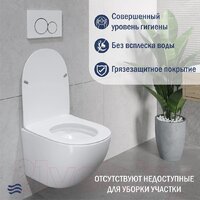 Унитаз подвесной Lauter Sulzdorf + Breez 21GN7072BM (белый с микролифтом) - Превью изображения №3 — Интернет-магазин Time-Shop