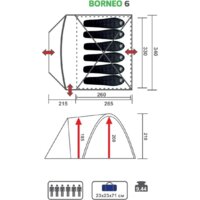 Кемпинговая палатка Premier Fishing Borneo-6-G (зеленый) - Превью изображения №3 — Интернет-магазин Time-Shop