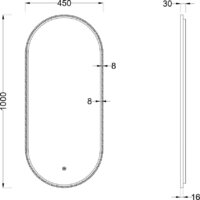  Roxen Зеркало Grown 510200-100GM 45x100 - Превью изображения №6 — Интернет-магазин Time-Shop