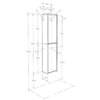  Акватон Шкаф с зеркалом Сканди 35 1A255003SDB20 (белый/дуб верона) - Превью изображения №2 — Интернет-магазин Time-Shop