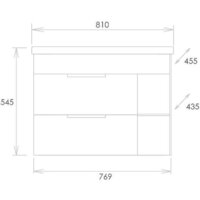  Onika Тумба с умывальником Легран 80.13 108047 + Фостер-80 - Превью изображения №3 — Интернет-магазин Time-Shop