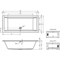 Ванна Riho Lusso 190x90 (без ножек) - Превью изображения №2 — Интернет-магазин Time-Shop