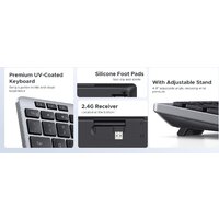 Клавиатура Ugreen K551 (серебристый/черный) - Превью изображения №6 — Интернет-магазин Time-Shop