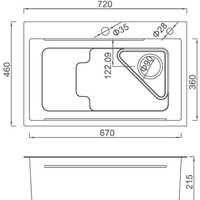 Кухонная мойка Gappo GS7246 - Превью изображения №3 — Интернет-магазин Time-Shop