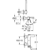 Смеситель Grohe Plus 33547003 - Превью изображения №3 — Интернет-магазин Time-Shop