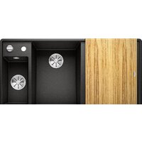 Кухонная мойка Blanco Axia III 6 S-F (разделочная доска из ясеня, черный) 525853 - Превью изображения №2 — Интернет-магазин Time-Shop