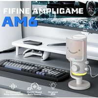 Проводной микрофон FIFINE AM6 (белый) - Превью изображения №4 — Интернет-магазин Time-Shop