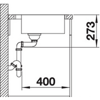 Кухонная мойка Blanco Zerox 400-IF/A Durinox (с клапаном-автоматом) - Превью изображения №3 — Интернет-магазин Time-Shop