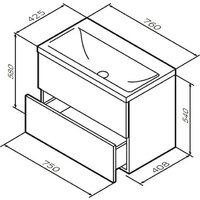  AM.PM Тумба под умывальник Gem M90FHX0752HF - Превью изображения №10 — Интернет-магазин Time-Shop