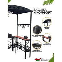 Мангал для дачи Станкоинструмент Царский (кованый с печью и дымоходом) - Превью изображения №2 — Интернет-магазин Time-Shop