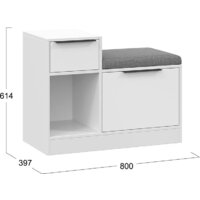 Банкетка Трия Агата комбинированная (белый) - Превью изображения №2 — Интернет-магазин Time-Shop