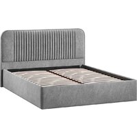 Кровать Трия Тиффани Тип 1 c ПМ и заглушиной 160x200 (микровелюр Wellmart Silver) - Превью изображения №2 — Интернет-магазин Time-Shop