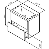  AM.PM Тумба под умывальник Gem 60 M90FHX06022GM (2 ящика, графит) - Превью изображения №10 — Интернет-магазин Time-Shop