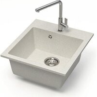 Кухонная мойка MARRBAXX Карельский камень модель 38/Q7 F038Q007 (белый/хлопок) - Превью изображения №2 — Интернет-магазин Time-Shop