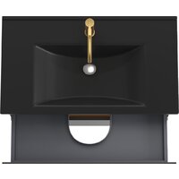  ЗОВ Тумба с умывальником Лира 100 L100MWFMLGVG-OL100 (грифель глянец) - Превью изображения №4 — Интернет-магазин Time-Shop