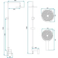 Душевая система  Rea Veneta REA-P7842 - Превью изображения №5 — Интернет-магазин Time-Shop
