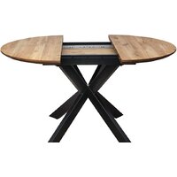 Кухонный стол ОКА Раунд 100-140x75 (дуб натуральный/черный) - Превью изображения №5 — Интернет-магазин Time-Shop