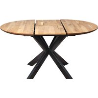 Кухонный стол ОКА Раунд 100-140x75 (дуб натуральный/черный) - Превью изображения №4 — Интернет-магазин Time-Shop