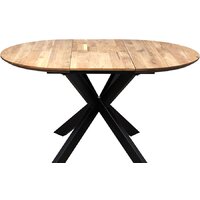 Кухонный стол ОКА Раунд 100-140x75 (дуб натуральный/черный) - Превью изображения №3 — Интернет-магазин Time-Shop
