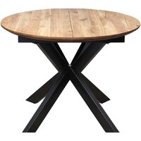 ОКА Раунд 100-140x75 (дуб натуральный/черный)