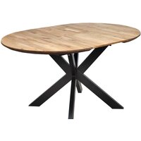 Кухонный стол ОКА Раунд 100-140x75 (дуб натуральный/черный) - Превью изображения №2 — Интернет-магазин Time-Shop