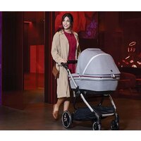 Универсальная коляска CAM Milano (2 в 1, темно-серые полосы/рама ART805T-V90S) - Превью изображения №7 — Интернет-магазин Time-Shop