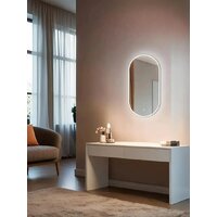 Зеркало с подсветкой  EMZE 45x77 LED.UV.45.77.BEL (белый с УФ-окантовкой и подсветкой) - Превью изображения №7 — Интернет-магазин Time-Shop