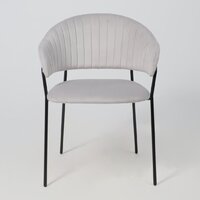 Стул с подлокотниками Алвест AV 433 (светло-серый бархат H-09/черный) - Превью изображения №7 — Интернет-магазин Time-Shop