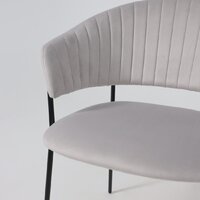 Стул с подлокотниками Алвест AV 433 (светло-серый бархат H-09/черный) - Превью изображения №13 — Интернет-магазин Time-Shop