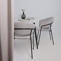 Стул с подлокотниками Алвест AV 433 (светло-серый бархат H-09/черный) - Превью изображения №4 — Интернет-магазин Time-Shop