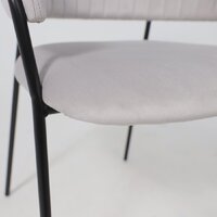 Стул с подлокотниками Алвест AV 433 (светло-серый бархат H-09/черный) - Превью изображения №11 — Интернет-магазин Time-Shop