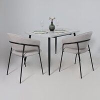 Стул с подлокотниками Алвест AV 433 (светло-серый бархат H-09/черный) - Превью изображения №5 — Интернет-магазин Time-Shop