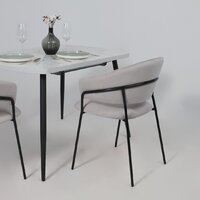 Стул с подлокотниками Алвест AV 433 (светло-серый бархат H-09/черный) - Превью изображения №6 — Интернет-магазин Time-Shop