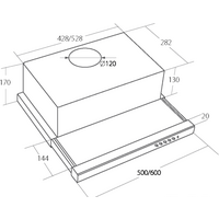 Кухонная вытяжка Akpo Light eco 60 WK-7 (черный) - Превью изображения №3 — Интернет-магазин Time-Shop