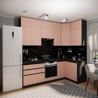 Готовая кухня ВерсоМебель Эко Премиум 1.2x2.4 правая (пудровый/ст. тунис) - Превью изображения №7 — Интернет-магазин Time-Shop