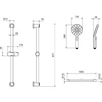 Душевой гарнитур  Aquatek Оберон AQ2016BG (золото) - Превью изображения №9 — Интернет-магазин Time-Shop
