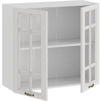 Шкаф навесной Трия Лина 1В8С (белый) - Превью изображения №2 — Интернет-магазин Time-Shop