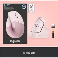Вертикальная мышь Logitech Lift (розовый) - Превью изображения №7 — Интернет-магазин Time-Shop