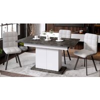 Кухонный стол Трия Детройт Тип 1 (белый/ателье темный) - Превью изображения №3 — Интернет-магазин Time-Shop