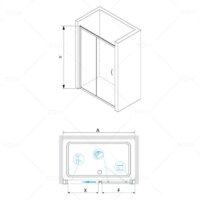 Душевая дверь RGW PA-016 350801613-21 130 (хром/матовое-сатинат стекло) - Превью изображения №2 — Интернет-магазин Time-Shop