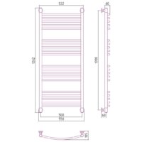 Полотенцесушитель Сунержа Богема+ выгнутая 1200х500 00-0221-1250 - Превью изображения №3 — Интернет-магазин Time-Shop