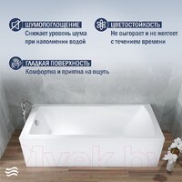 Ванна Lauter Aurora 170x75 21010075 (с ножками и лицевым экраном) - Превью изображения №3 — Интернет-магазин Time-Shop