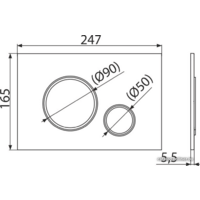 Панель смыва Alcaplast M775 (белый/золотистый) - Превью изображения №2 — Интернет-магазин Time-Shop