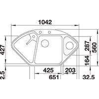 Кухонная мойка Blanco Delta II-F (темная скала) - Превью изображения №3 — Интернет-магазин Time-Shop