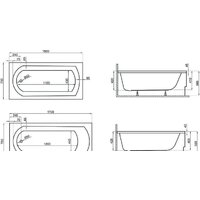 Ванна Polimat Classic 170x75 (c ножками) - Превью изображения №3 — Интернет-магазин Time-Shop
