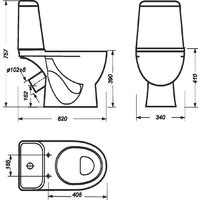 Унитаз напольный Sanita Luxe Max Comfort WC.CC/Max/2-DM/WHT.G/S1 (с сиденьем) - Превью изображения №7 — Интернет-магазин Time-Shop